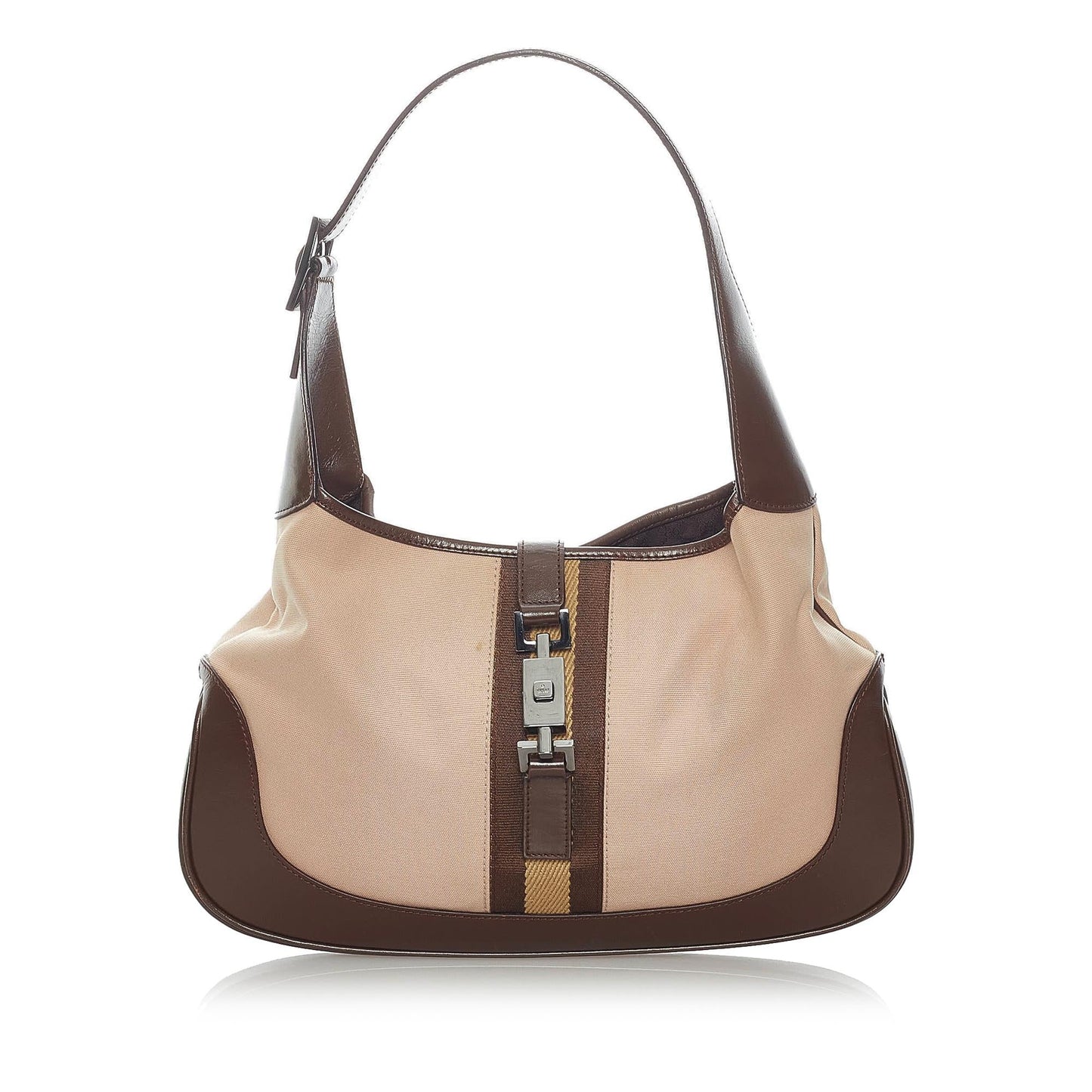 Gucci Web Jackie Canvas Shoulder Bag (SHG-32012)