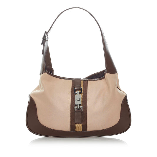 Gucci Web Jackie Canvas Shoulder Bag (SHG-32012)