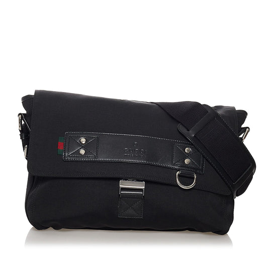 Gucci Web Nylon Crossbody Bag (SHG-31441)