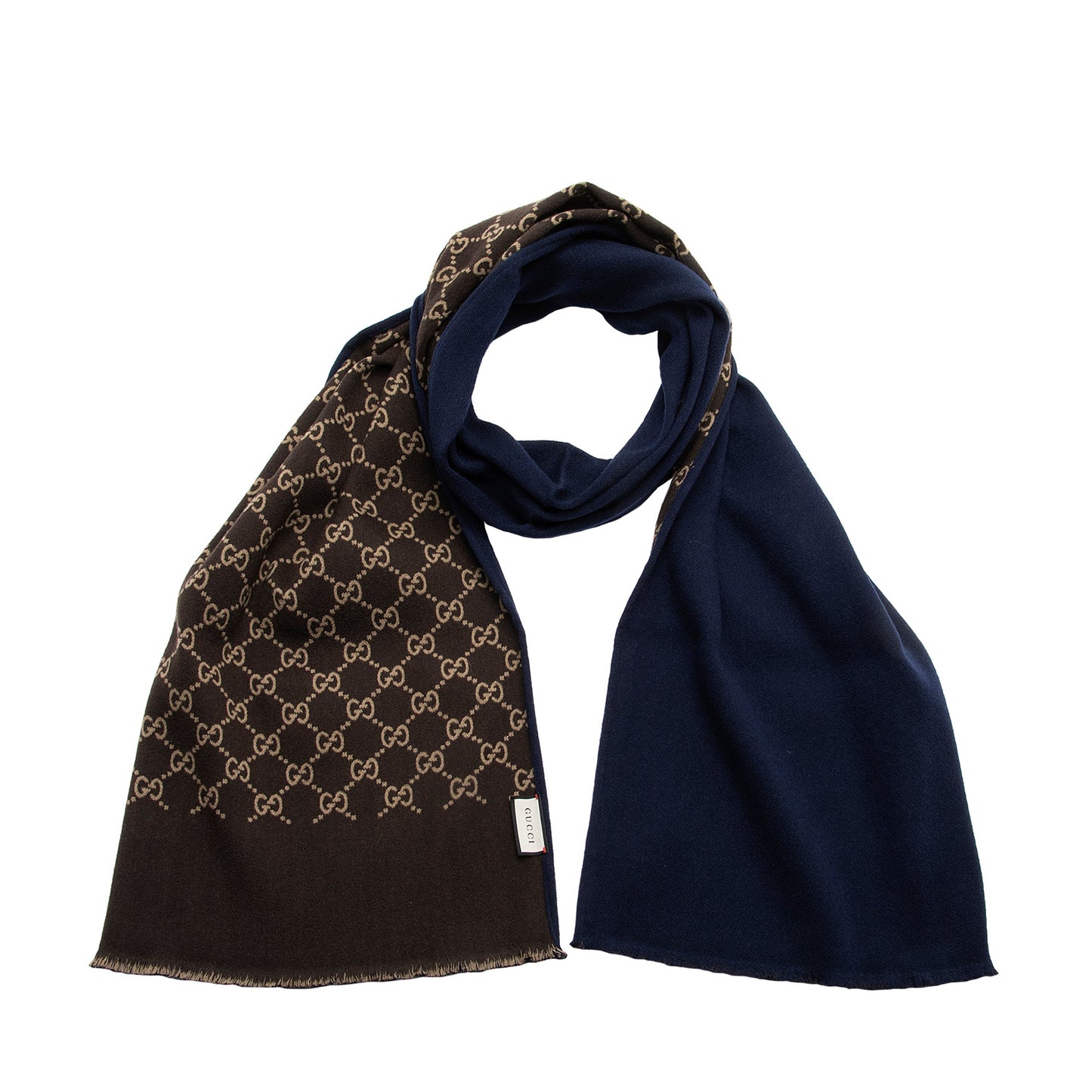 Gucci Wool Silk GG Scarf (SHF-22311)