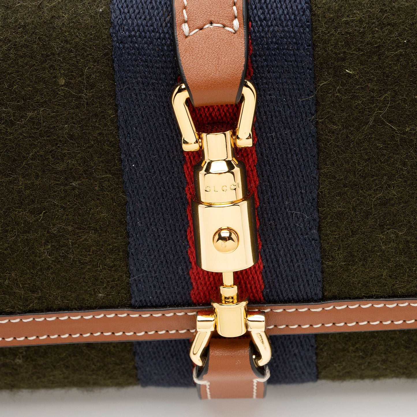 Gucci Wool Web 1961 Jackie Wallet on Chain Bag (SHF-bG7CFb)