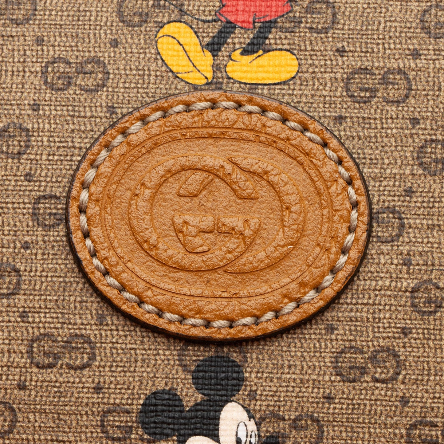 Gucci x Disney Micro GG Canvas Mickey Mouse Round Shoulder Bag (SHF-U62Lrn)