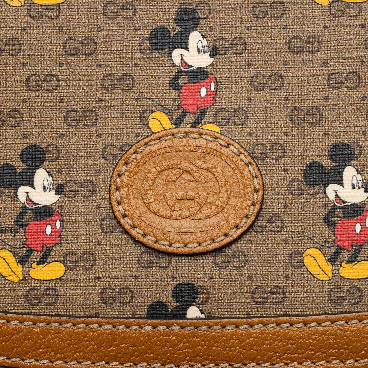 Gucci x Disney Micro GG Canvas Mickey Mouse Small Flap Shoulder Bag