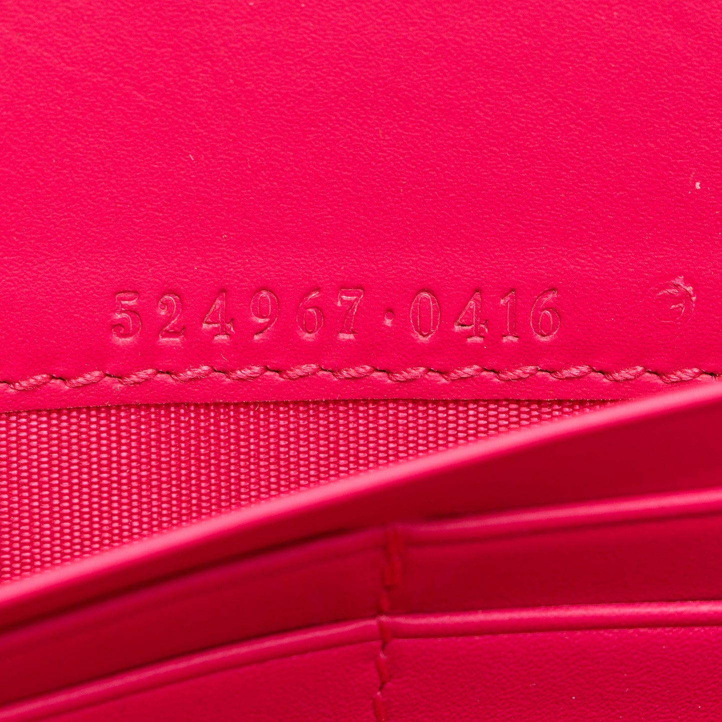 Gucci Calfskin Star Print Guccy Chain Wallet