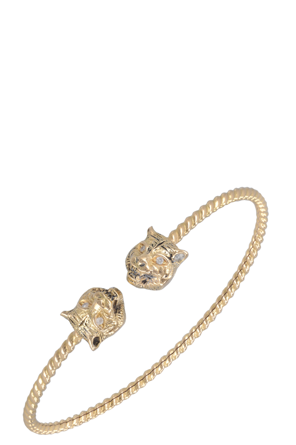 Luxury Gucci Trending 2025 Le Marche Des Vermeilles Tiger Head Bracelet 18k Yellow Gold