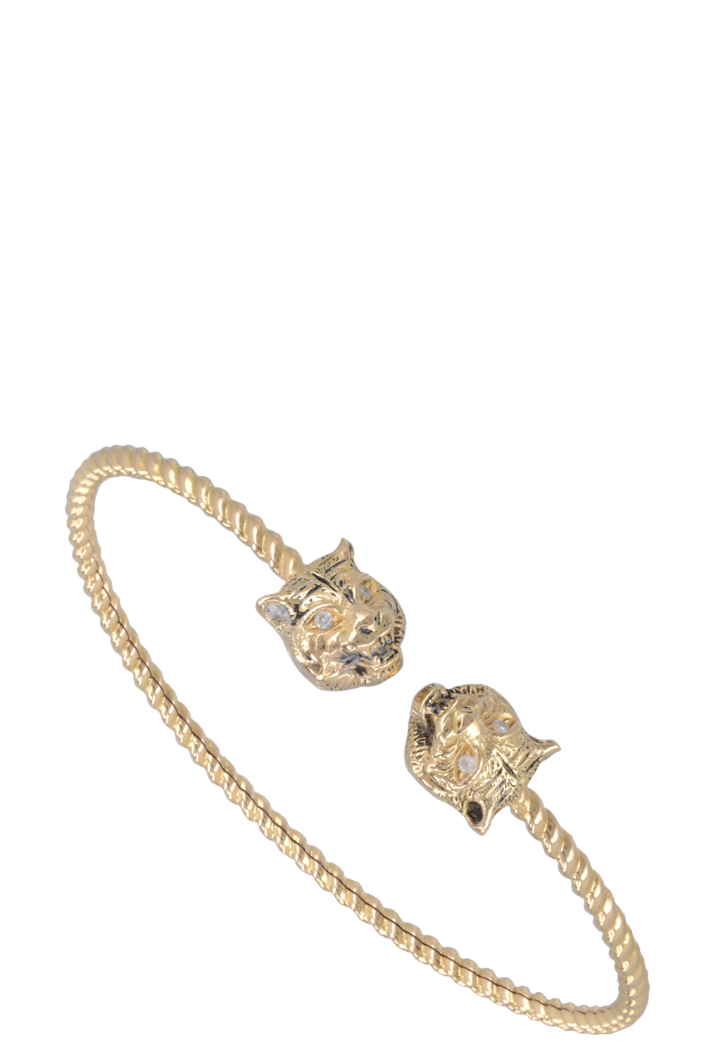 Luxury Gucci Trending 2025 Le Marche Des Vermeilles Tiger Head Bracelet 18k Yellow Gold