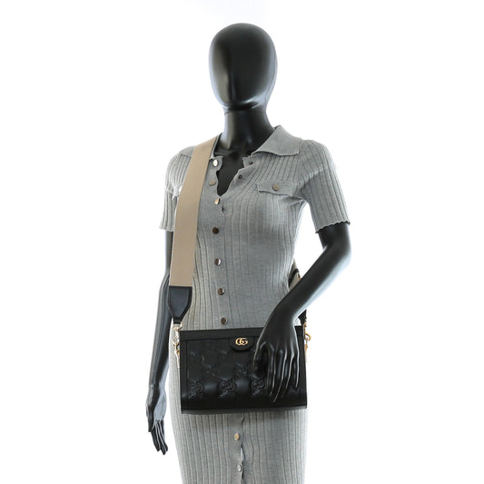 Luxury Gucci GG Matelassé Small Clutch On Chain-Black