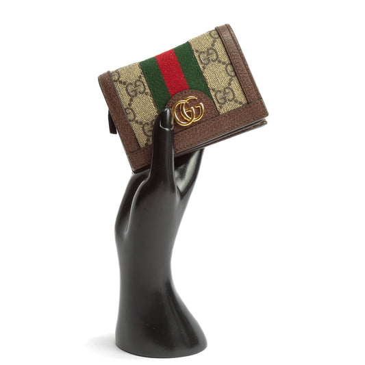Luxury Gucci Ophidia GG Card Case Wallet