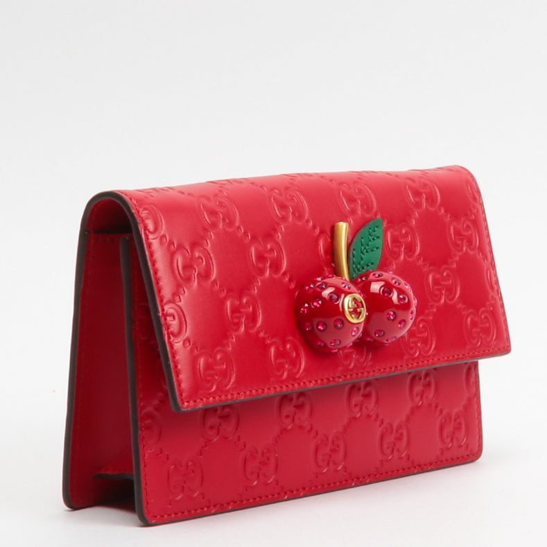 Luxury Gucci Guccissima Mini Cherry Bag