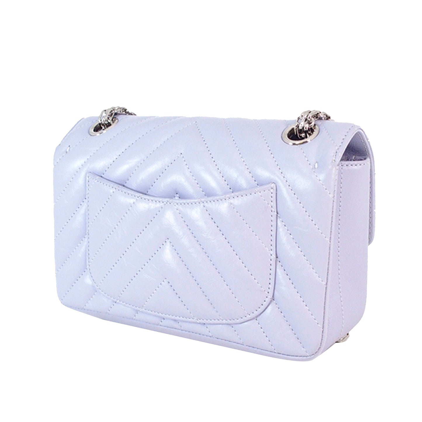 Luxury Chanel 2.55 Reissue Flap Mini Purple Calfskin Silver