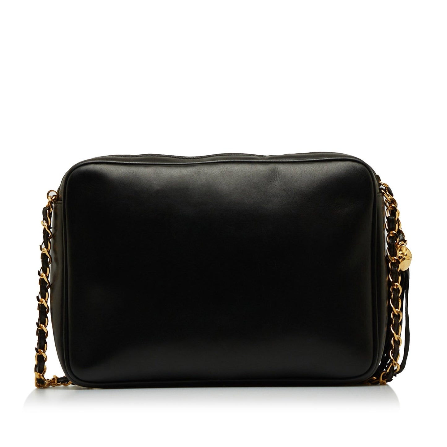 Luxury Chanel Triple CC Camera Bag Black Lambskin Gold