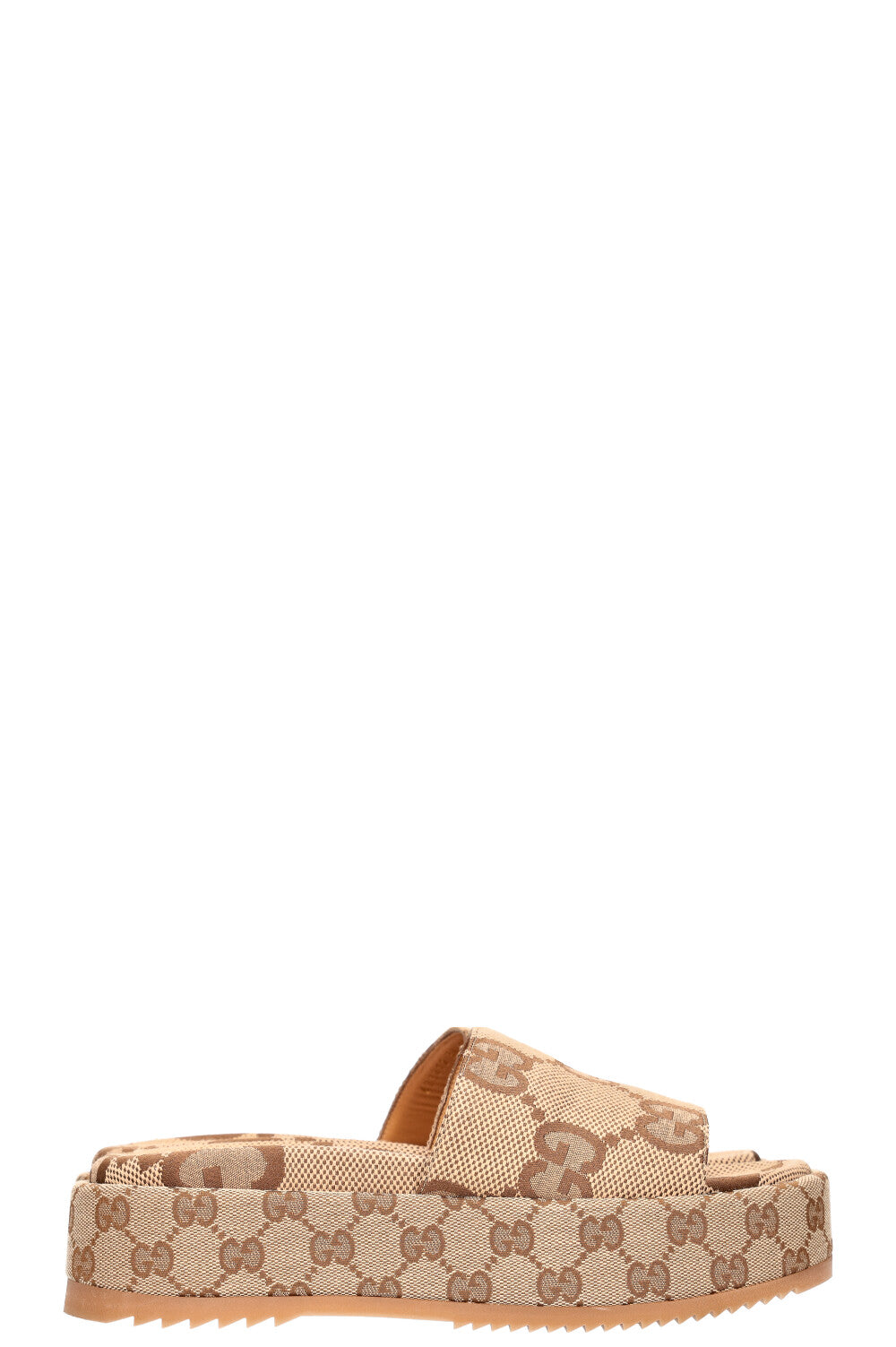 Luxury Gucci Trending 2025 Flats Macro GG Canvas Camel Ebony