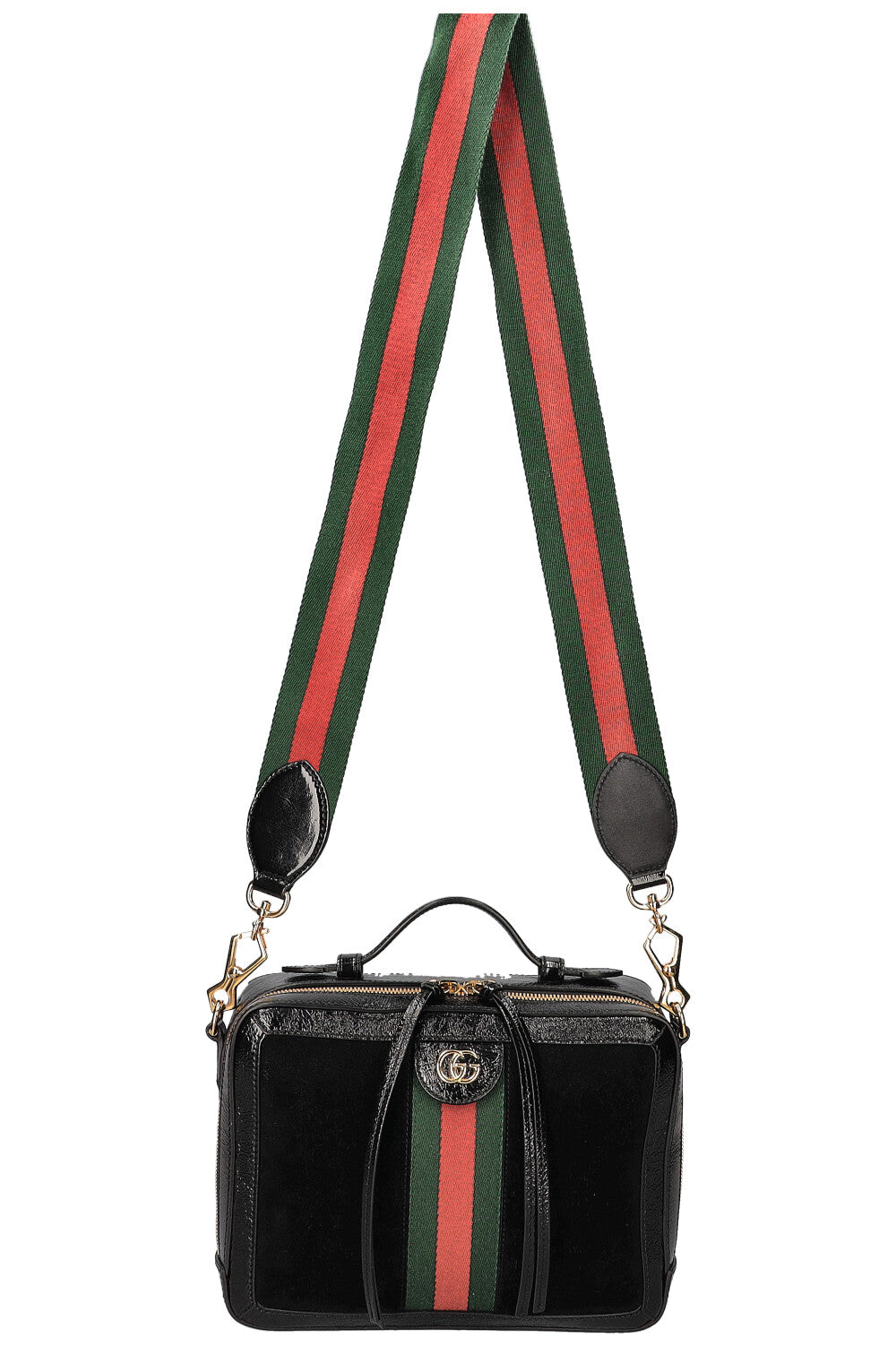 Luxury Gucci Trending 2025 Ophidia Zip Around Bag Suede Black