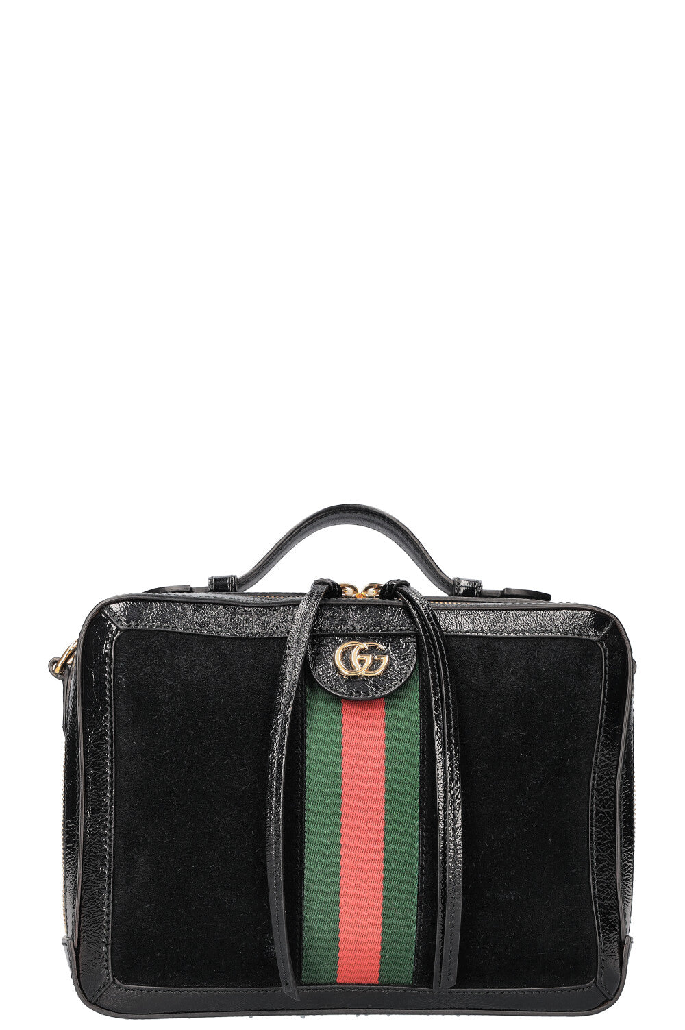 Luxury Gucci Trending 2025 Ophidia Zip Around Bag Suede Black