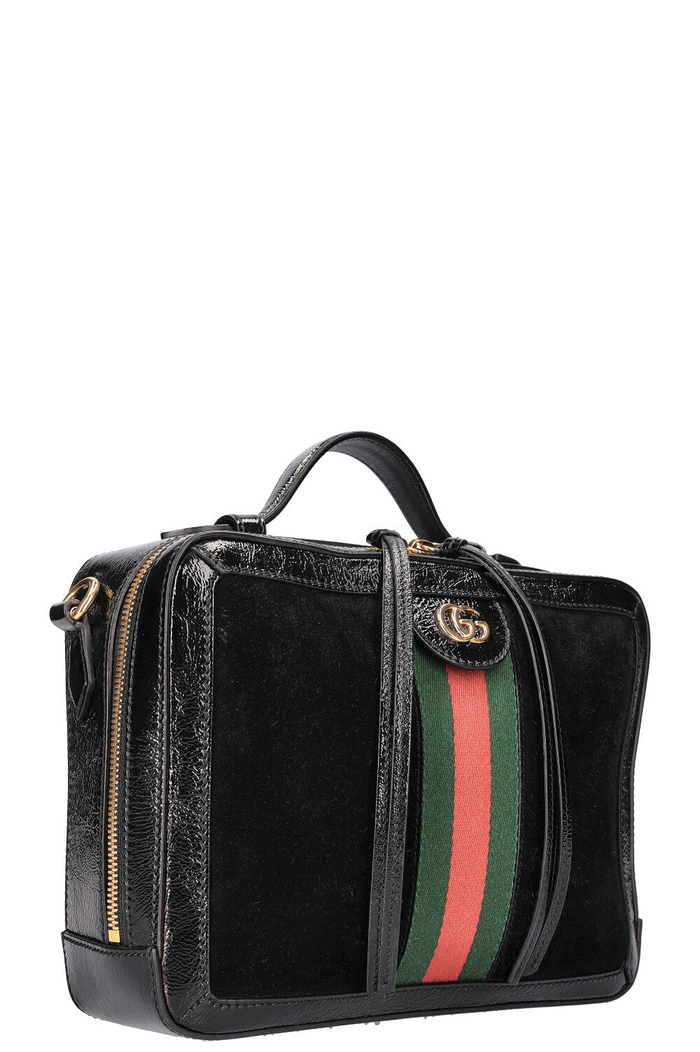 Luxury Gucci Trending 2025 Ophidia Zip Around Bag Suede Black