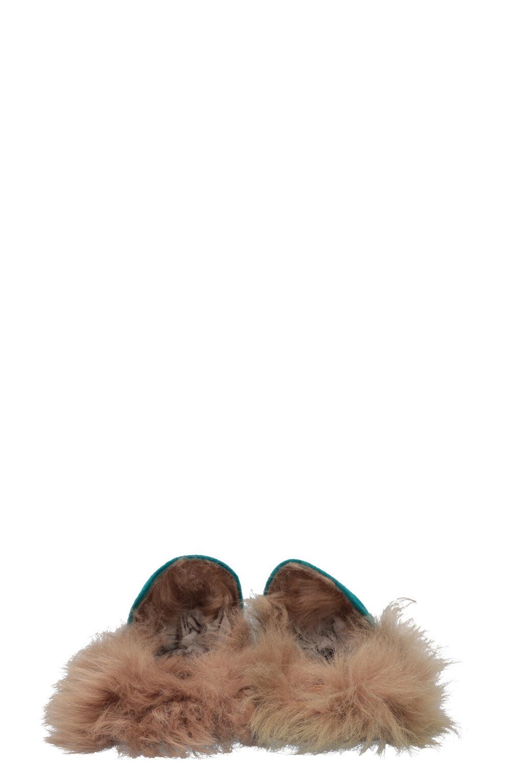 Luxury Gucci Trending 2025 Princetown Fur Loafers Petrol