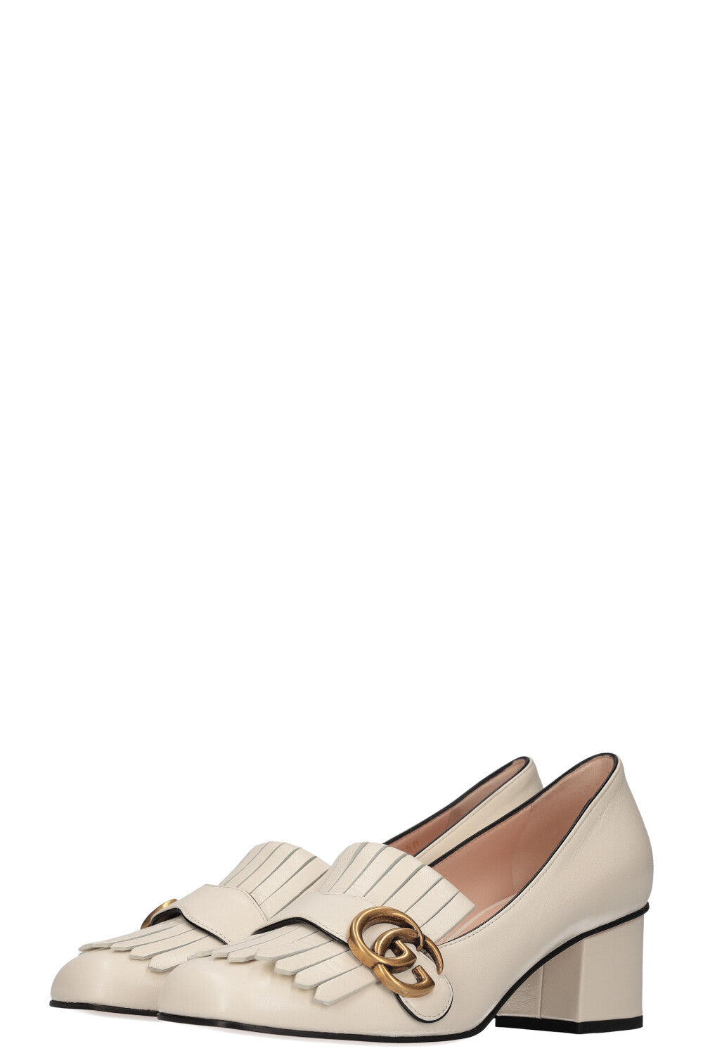 Luxury Gucci Trending 2025 Marmont Heels Mystic White