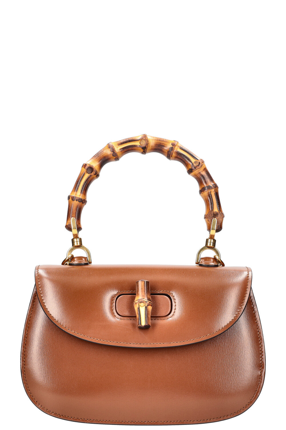 Luxury Gucci Trending 2025 Bamboo 1947 Top Handle Bag Small Cognac