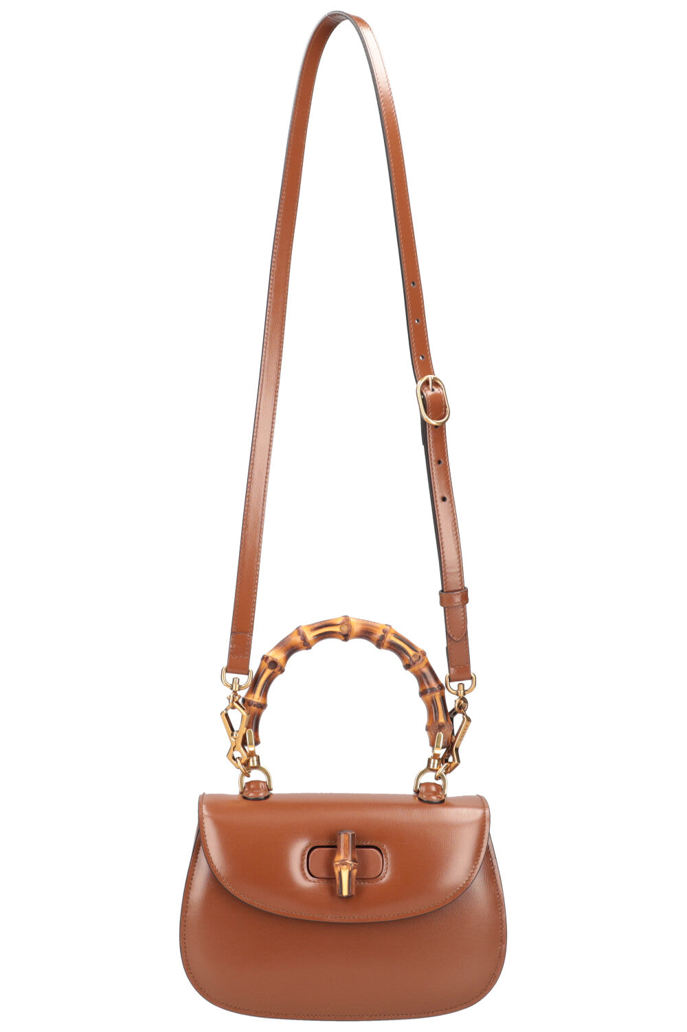 Luxury Gucci Trending 2025 Bamboo 1947 Top Handle Bag Small Cognac