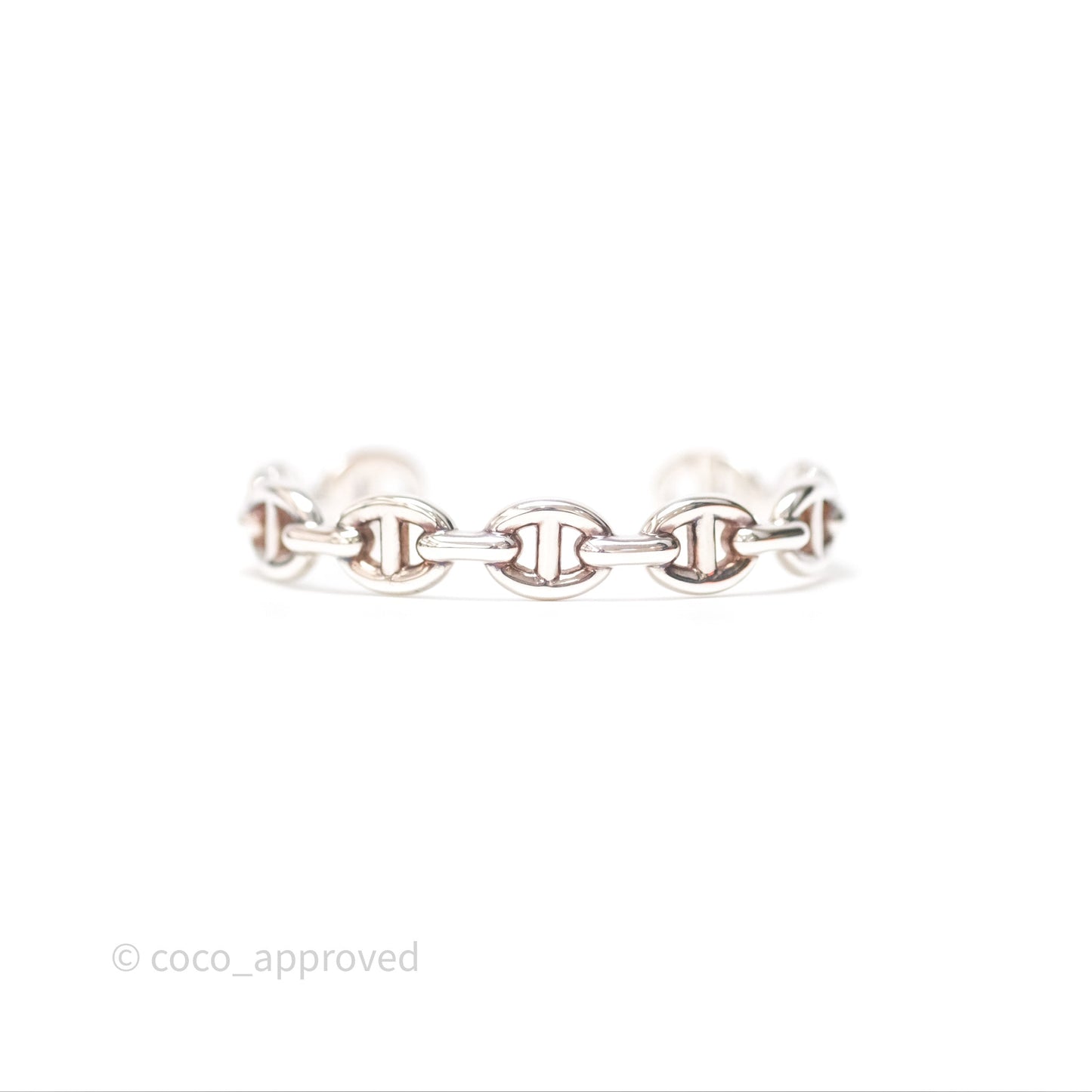 Hermès Chaine d'Ancre Bracelet Silver Hardware Size SH