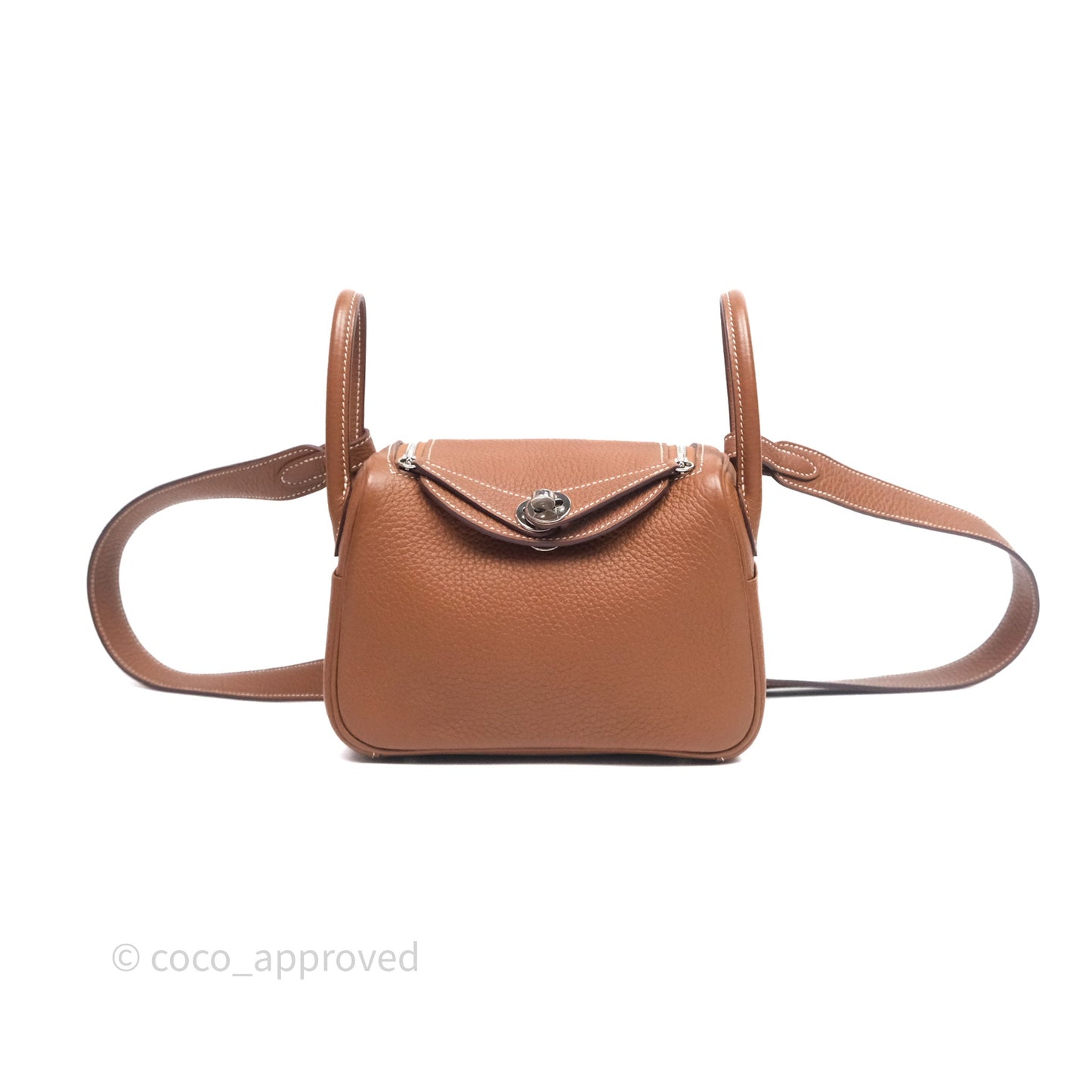 Hermès Mini Lindy 20 Gold Clemence Palladium Hardware