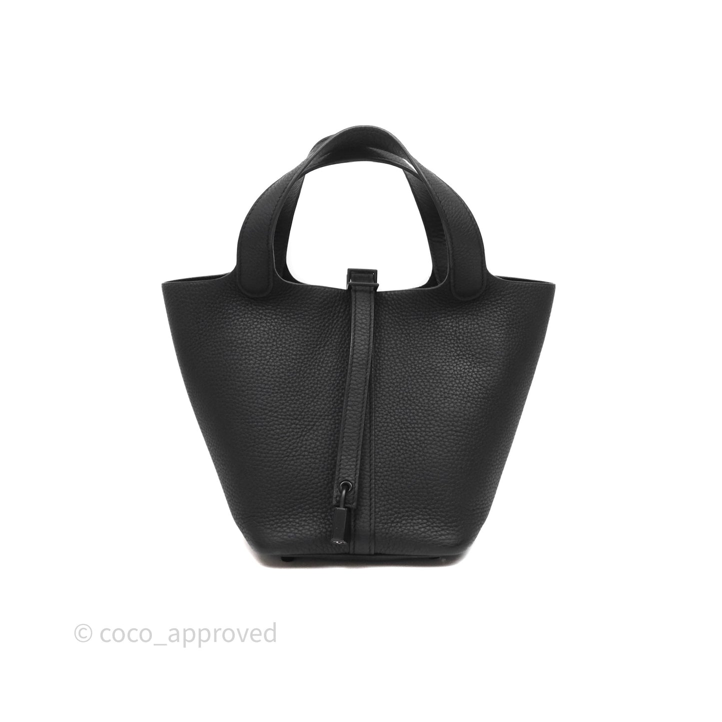 Hermès Picotin 18 Black Noir Clemence So Black Hardware