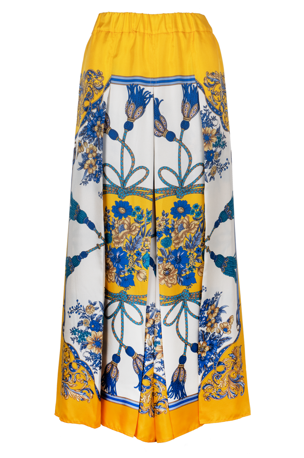 Luxury Gucci Trending 2025 Floral Pants Silk Yellow Blue White