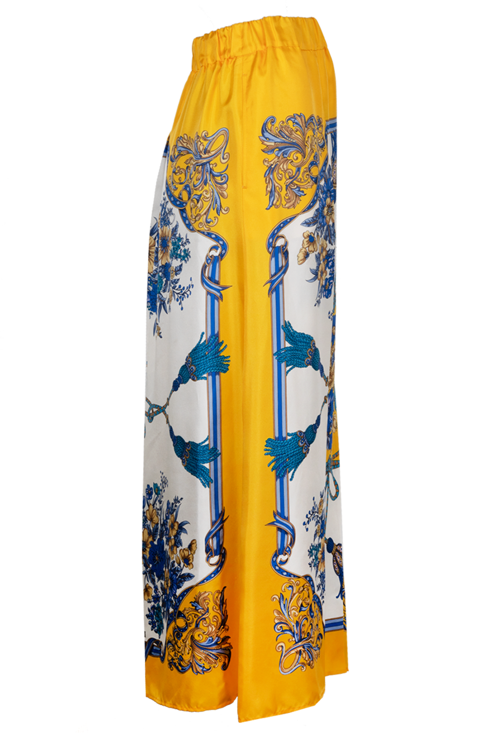 Luxury Gucci Trending 2025 Floral Pants Silk Yellow Blue White
