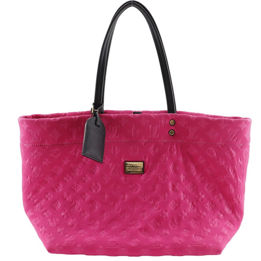 LOUIS VUITTON Tote Bag M92802 microfiber pink 2009 cruise line Scuba MM Women