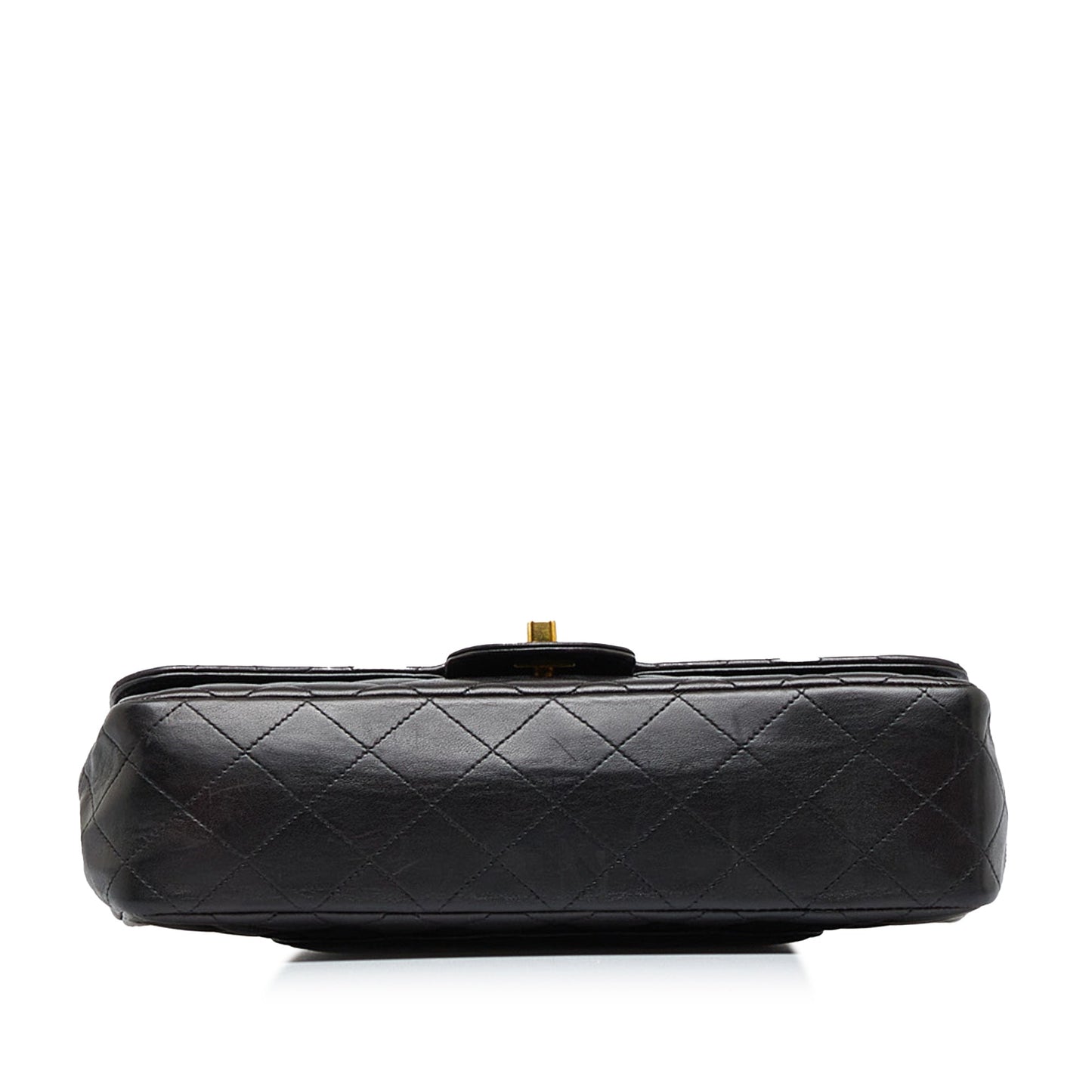 Luxury Chanel Kelly Parent Top Handle Medium Black Lambskin Gold