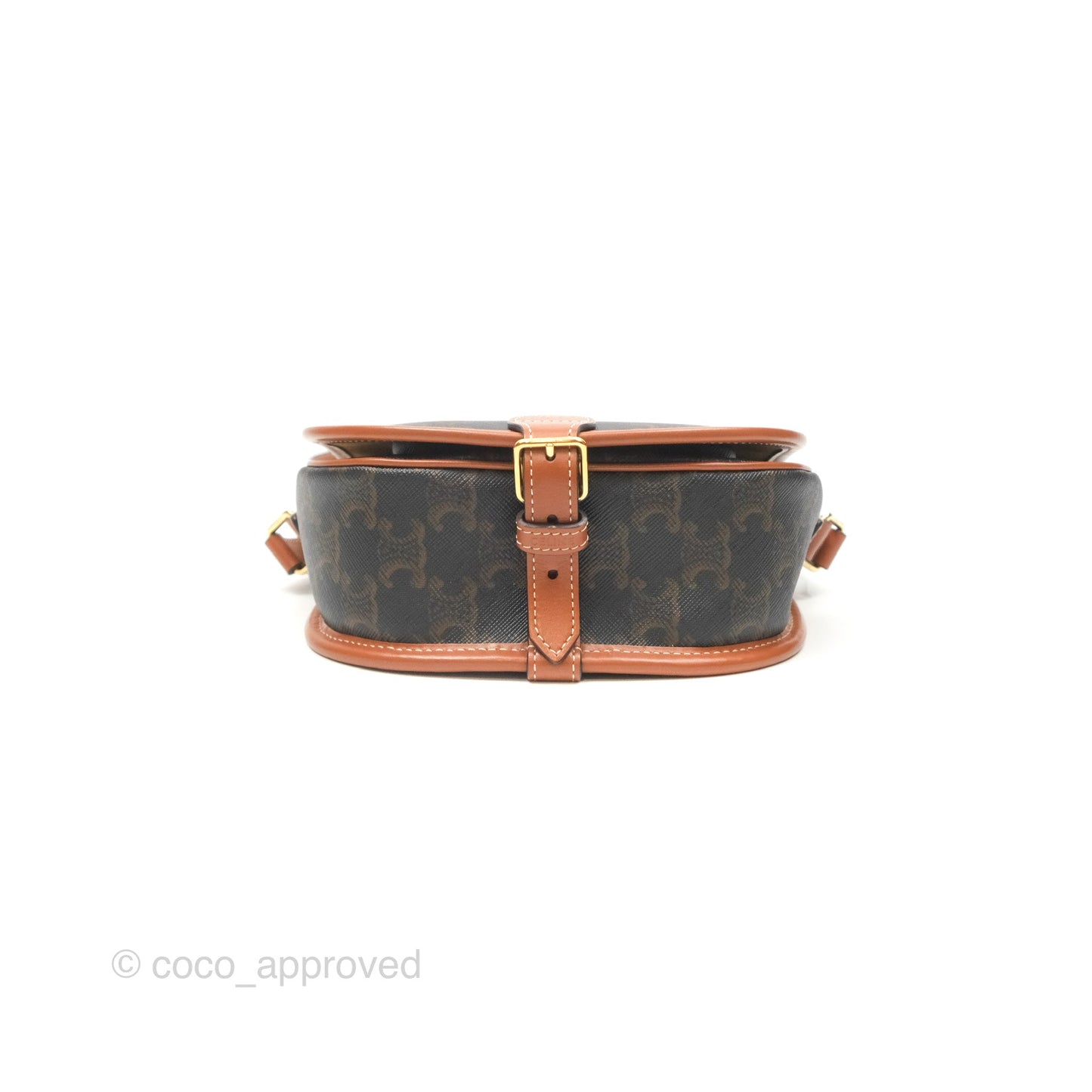 Celine Medium Folco Bag Triomphe Canvas Tan