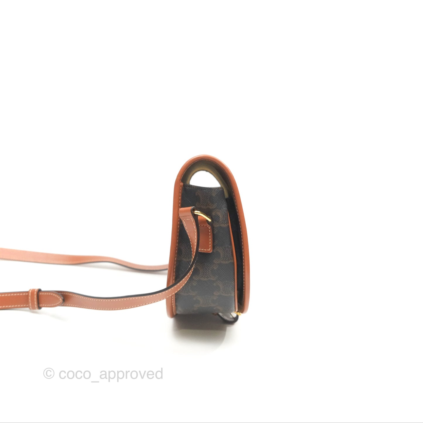Celine Medium Folco Bag Triomphe Canvas Tan