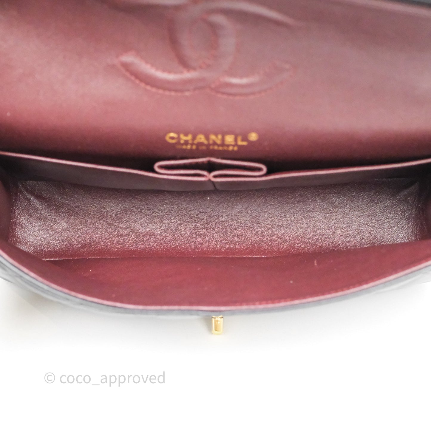Chanel Classic M/L Medium Flap Quilted Black Lambskin Gold Hardware