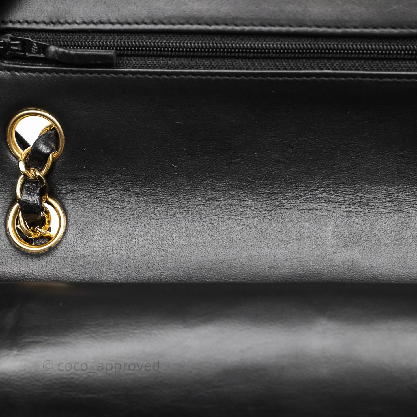 Chanel Classic M/L Medium Flap Quilted Black Lambskin Gold Hardware