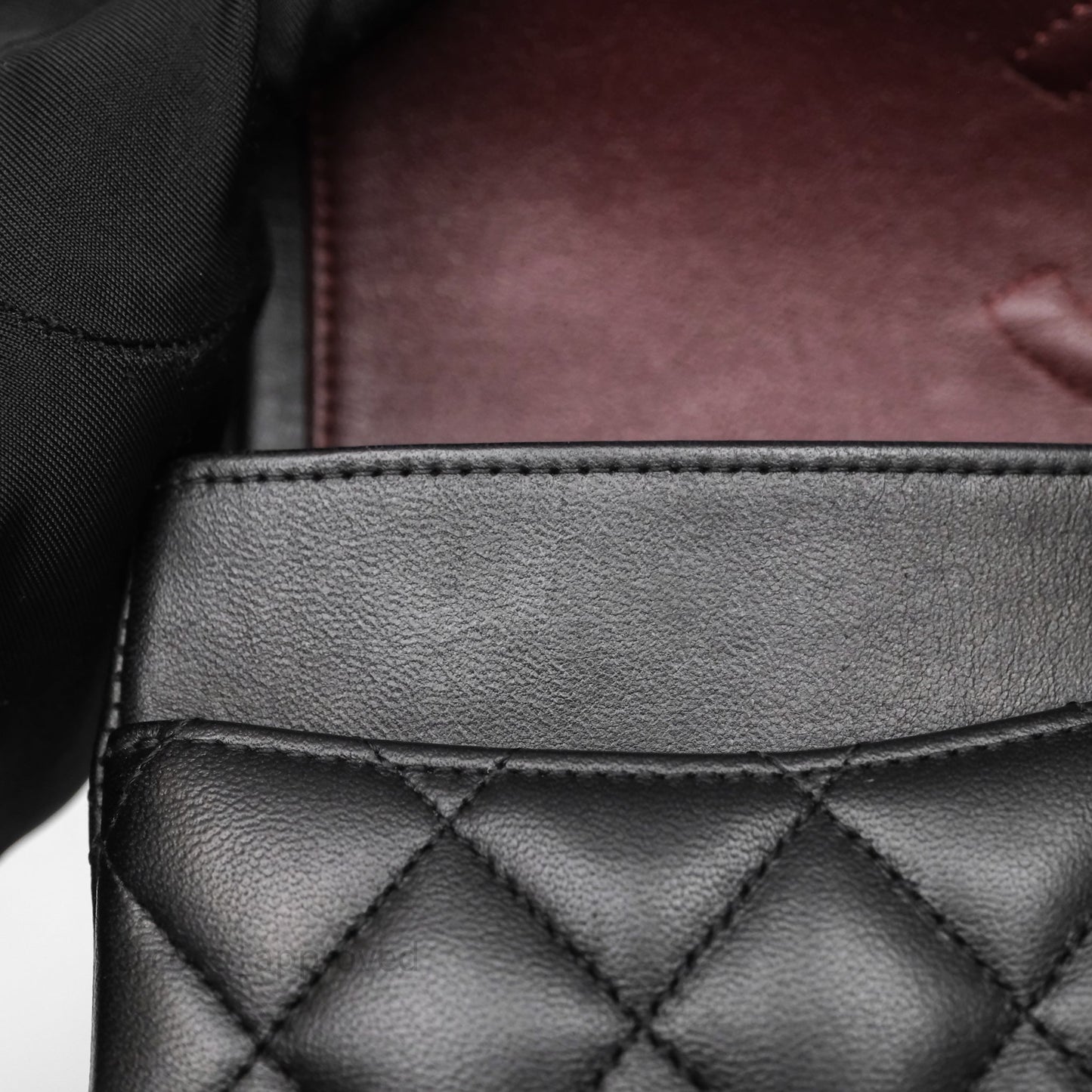 Chanel Classic M/L Medium Flap Quilted Black Lambskin Gold Hardware