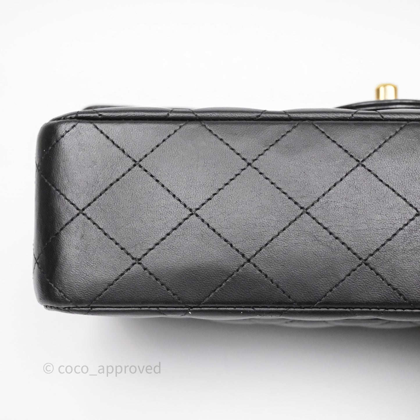 Chanel Classic M/L Medium Flap Quilted Black Lambskin Gold Hardware