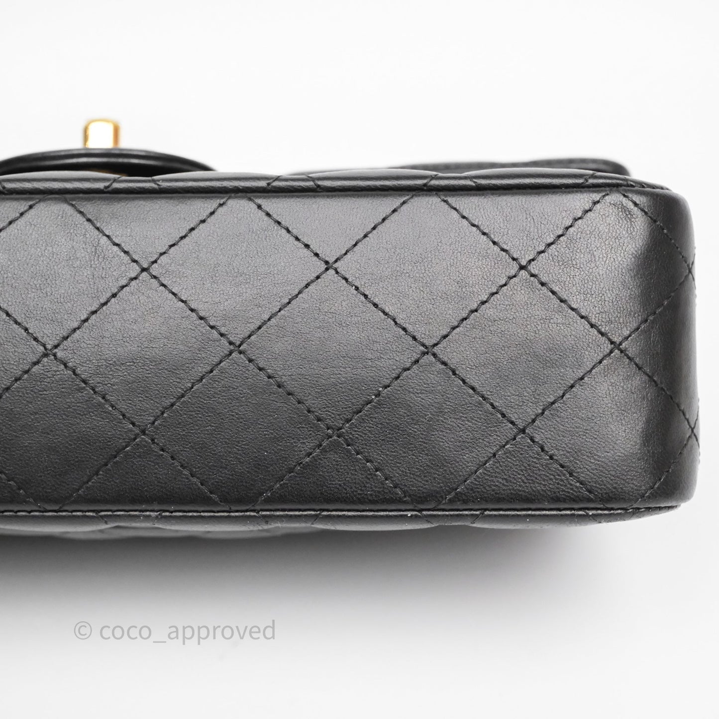 Chanel Classic M/L Medium Flap Quilted Black Lambskin Gold Hardware