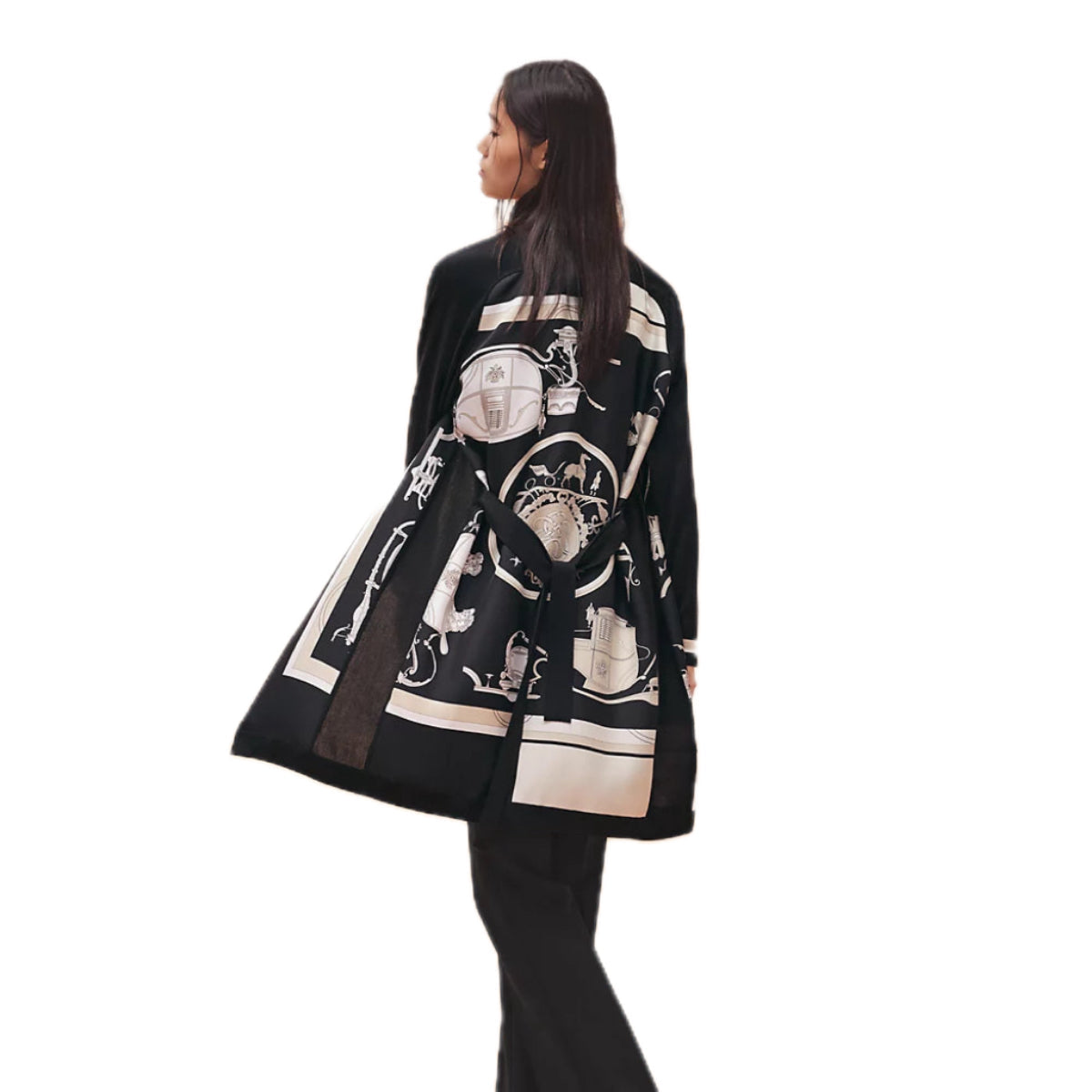 Hermes Ex-Libris Long Twillaine Cardigan