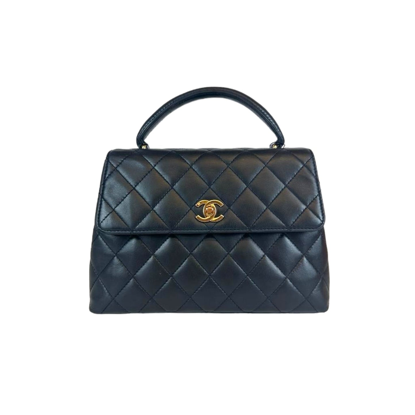 Luxury Chanel Kelly Small Navy Lambskin Gold