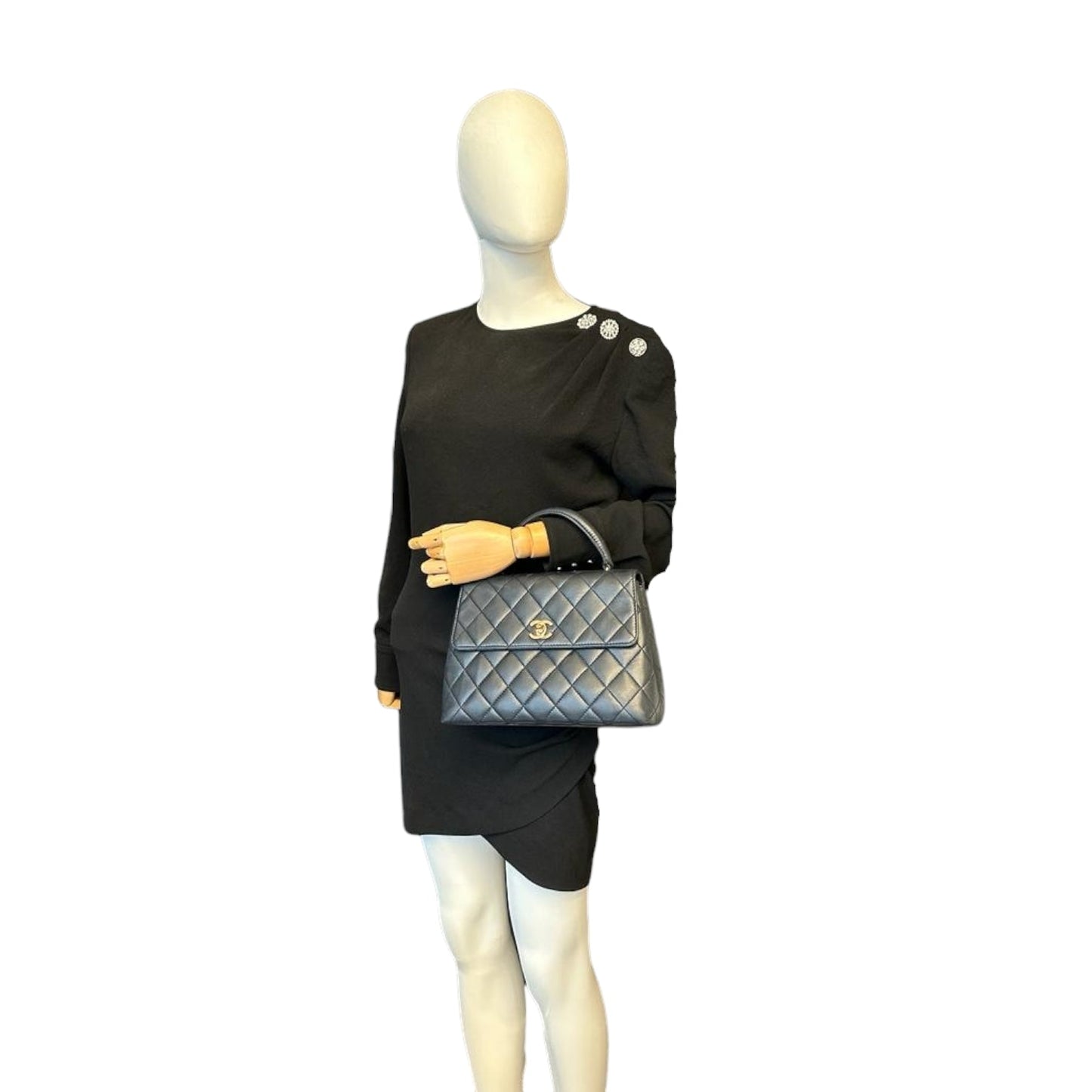 Luxury Chanel Kelly Small Navy Lambskin Gold