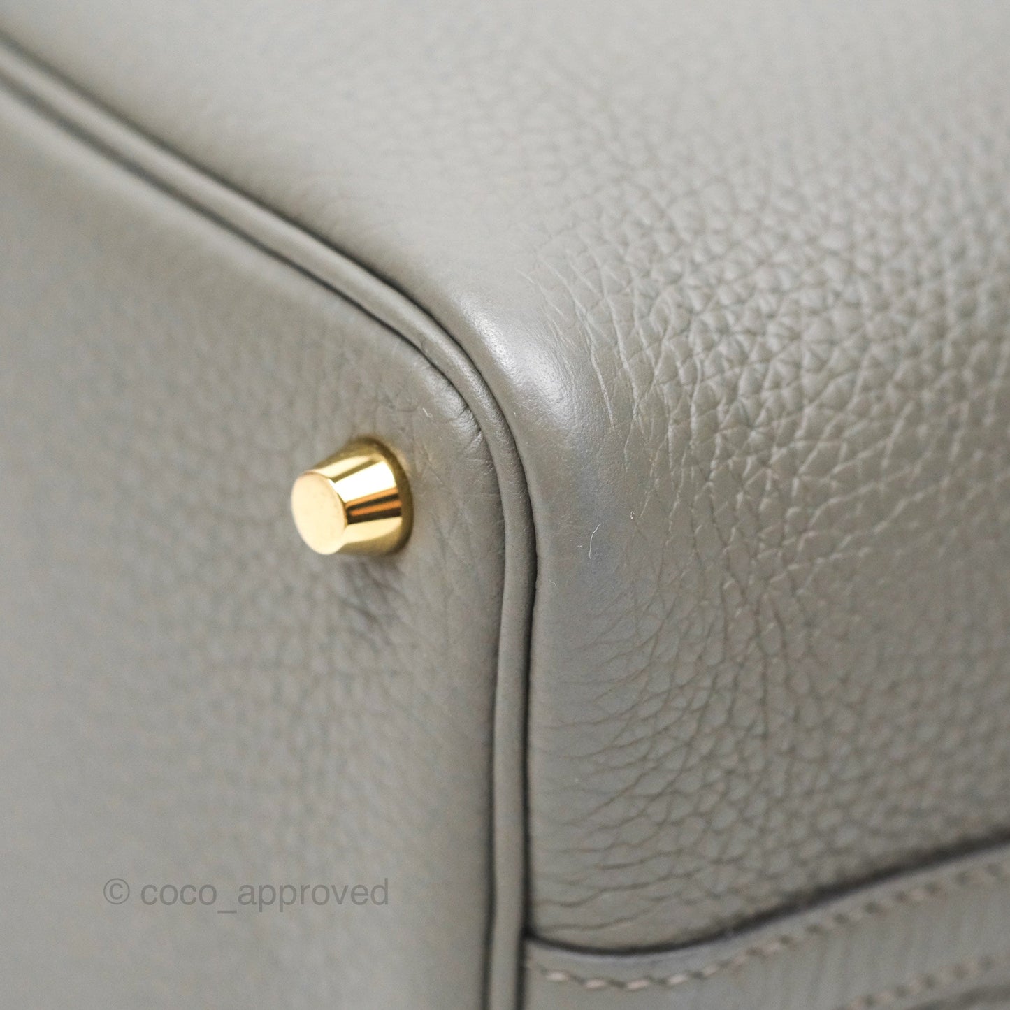 Hermès Picotin Lock 18 Gris Meyer 0L Clemence Gold Hardware