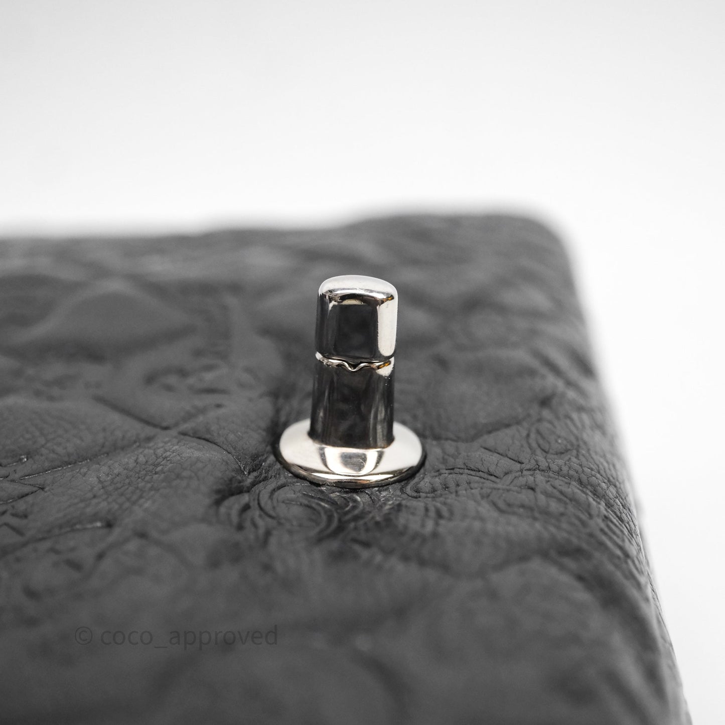 Chanel Small Embroidered Flap Bag Black Silver Hardware