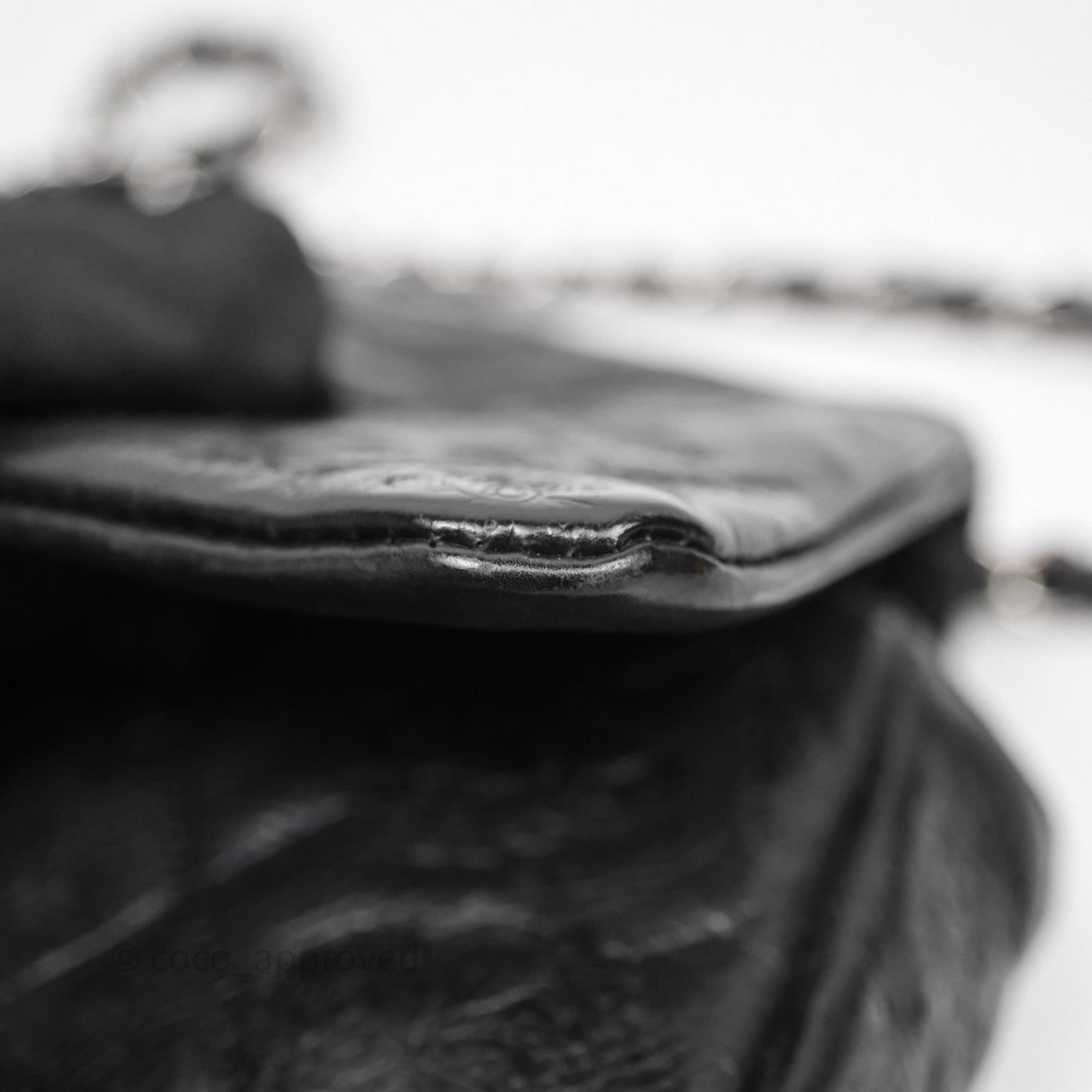 Chanel Small Embroidered Flap Bag Black Silver Hardware