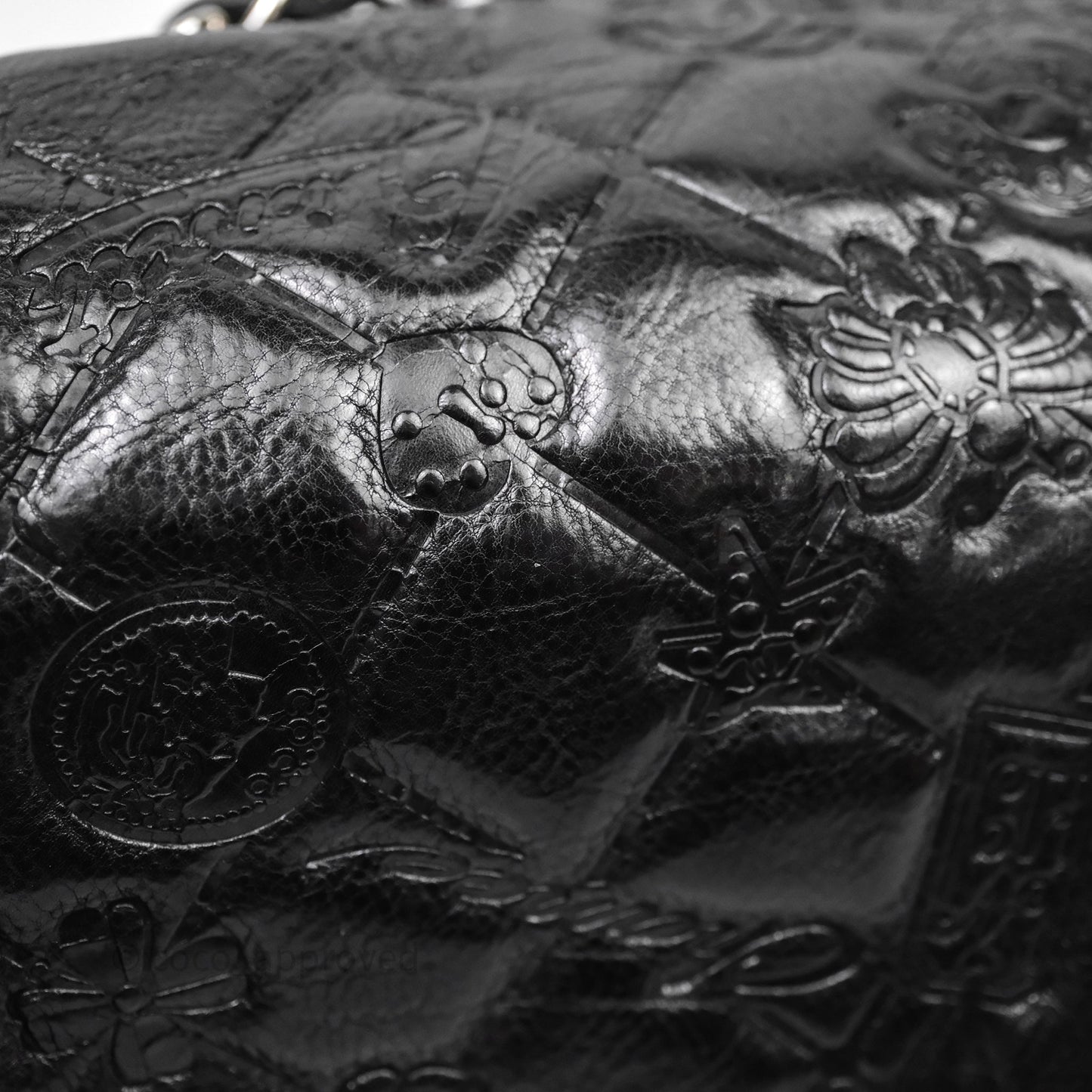 Chanel Small Embroidered Flap Bag Black Silver Hardware