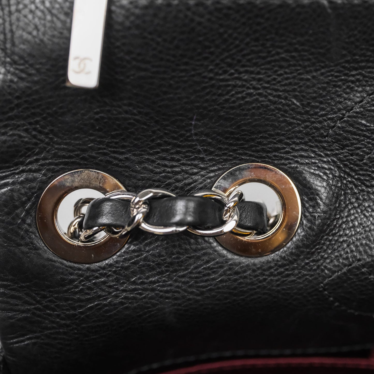 Chanel Small Embroidered Flap Bag Black Silver Hardware
