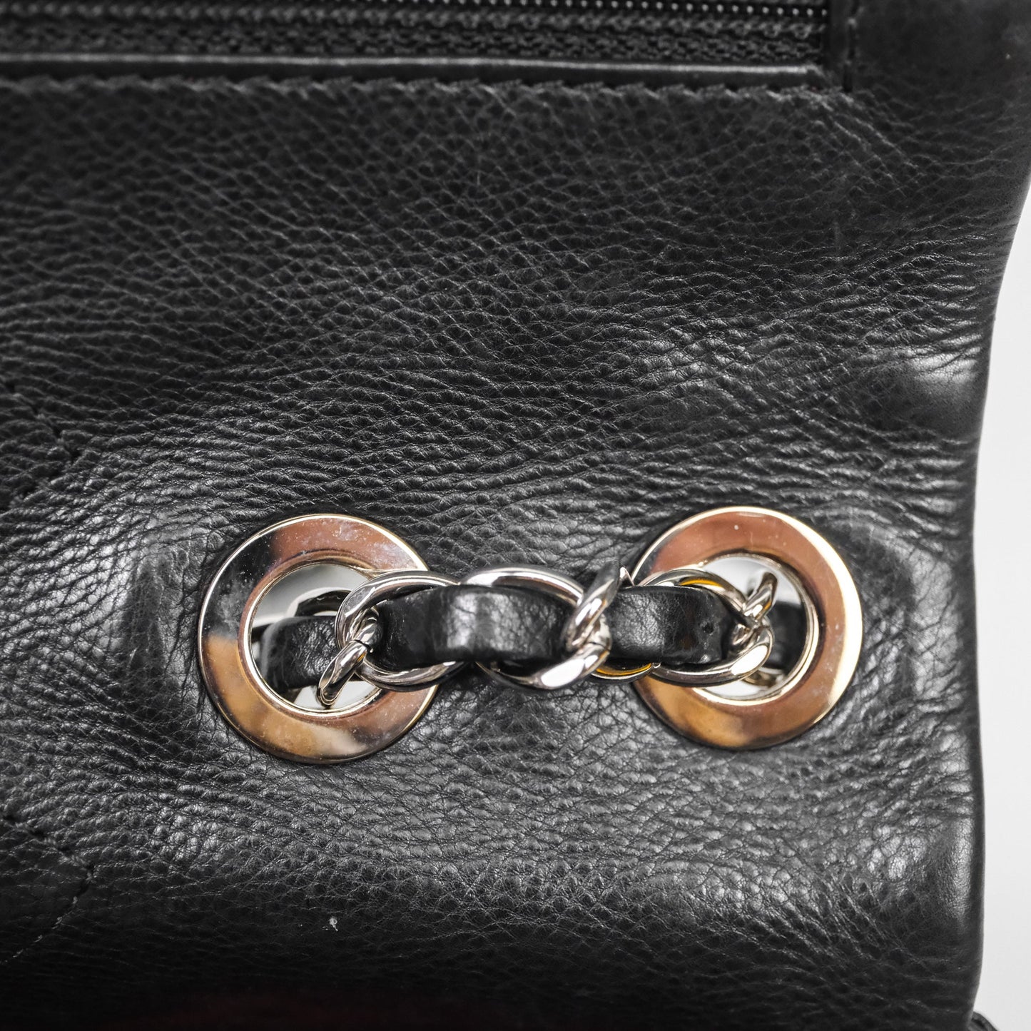 Chanel Small Embroidered Flap Bag Black Silver Hardware