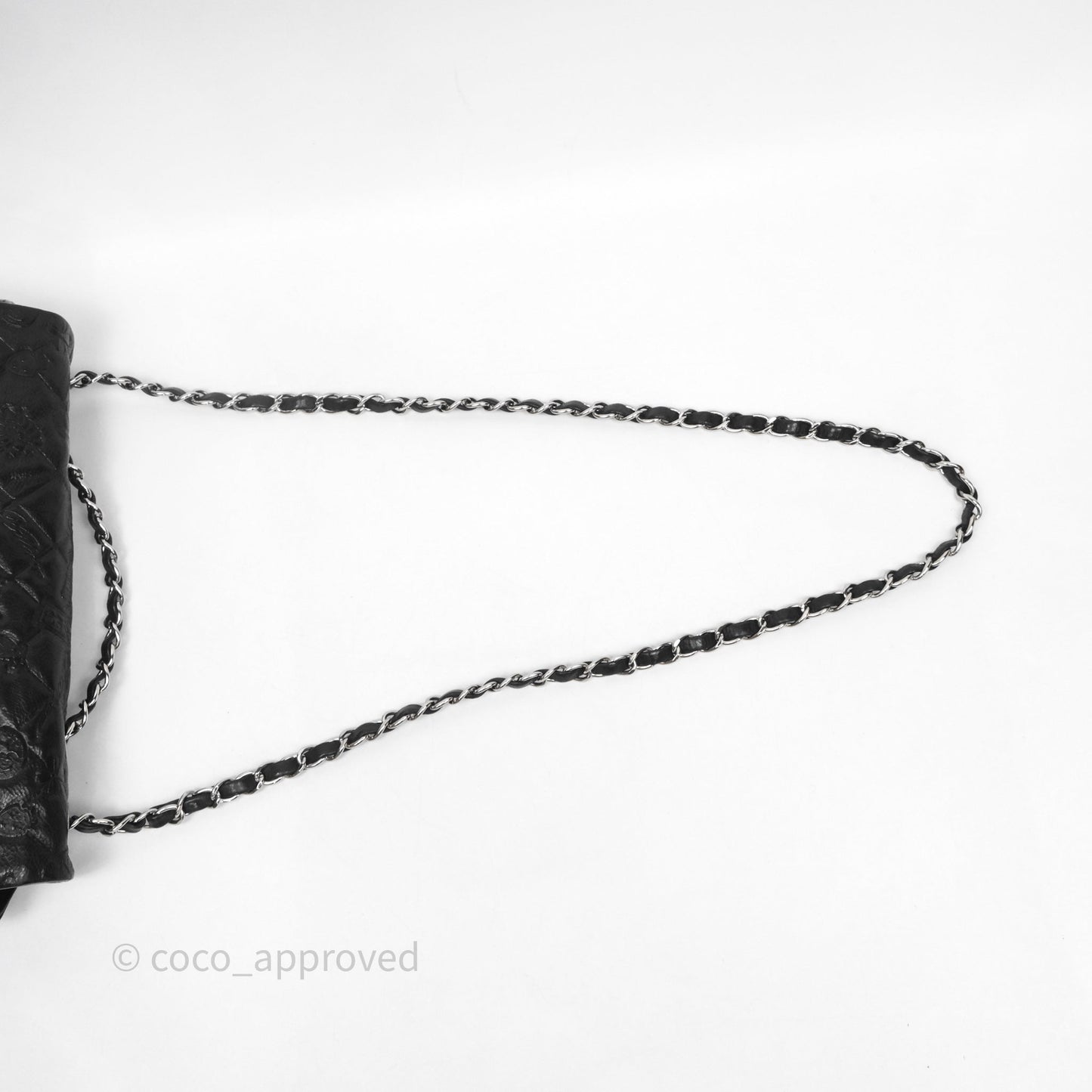 Chanel Small Embroidered Flap Bag Black Silver Hardware