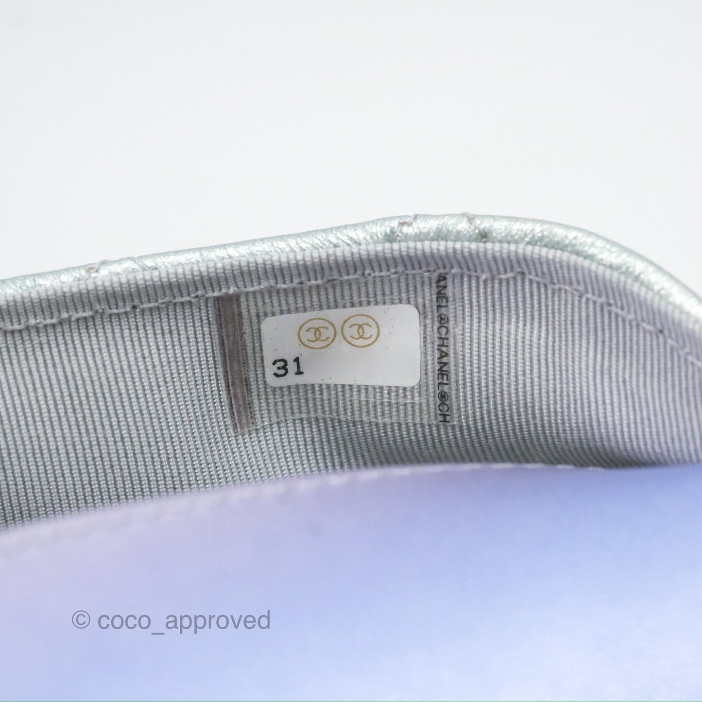 Chanel Quilted Case on Chain Iridescent Rainbow Calfskin