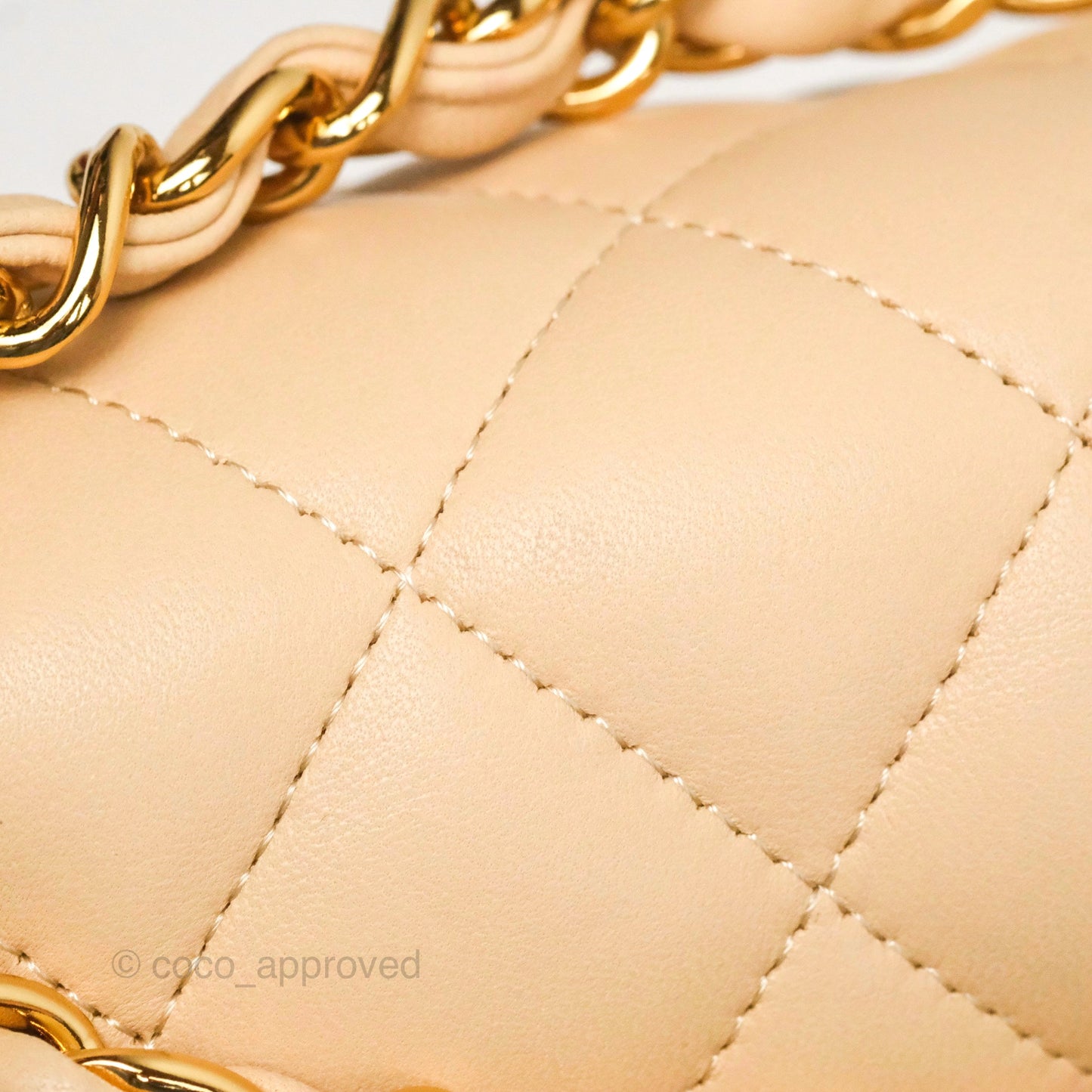 Chanel Jumbo Double Flap Beige Lambskin Gold Hardware⁣⁣