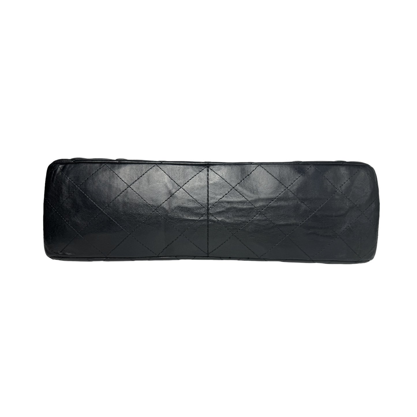 Luxury Chanel Classic Single Flap Jumbo Black Lambskin Silver